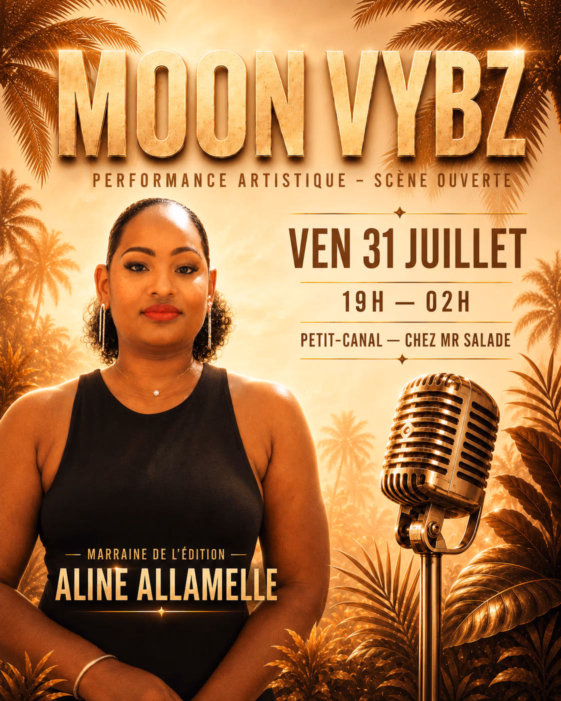 MOON VYBZ - Aline ALLAMELLE - 31 juillet 2026 - MR SALADE, Petit-Canal