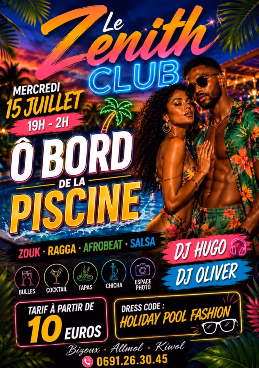 O bord de la Piscine - 15 juillet 2026 - Zenith Club, Le Gosier