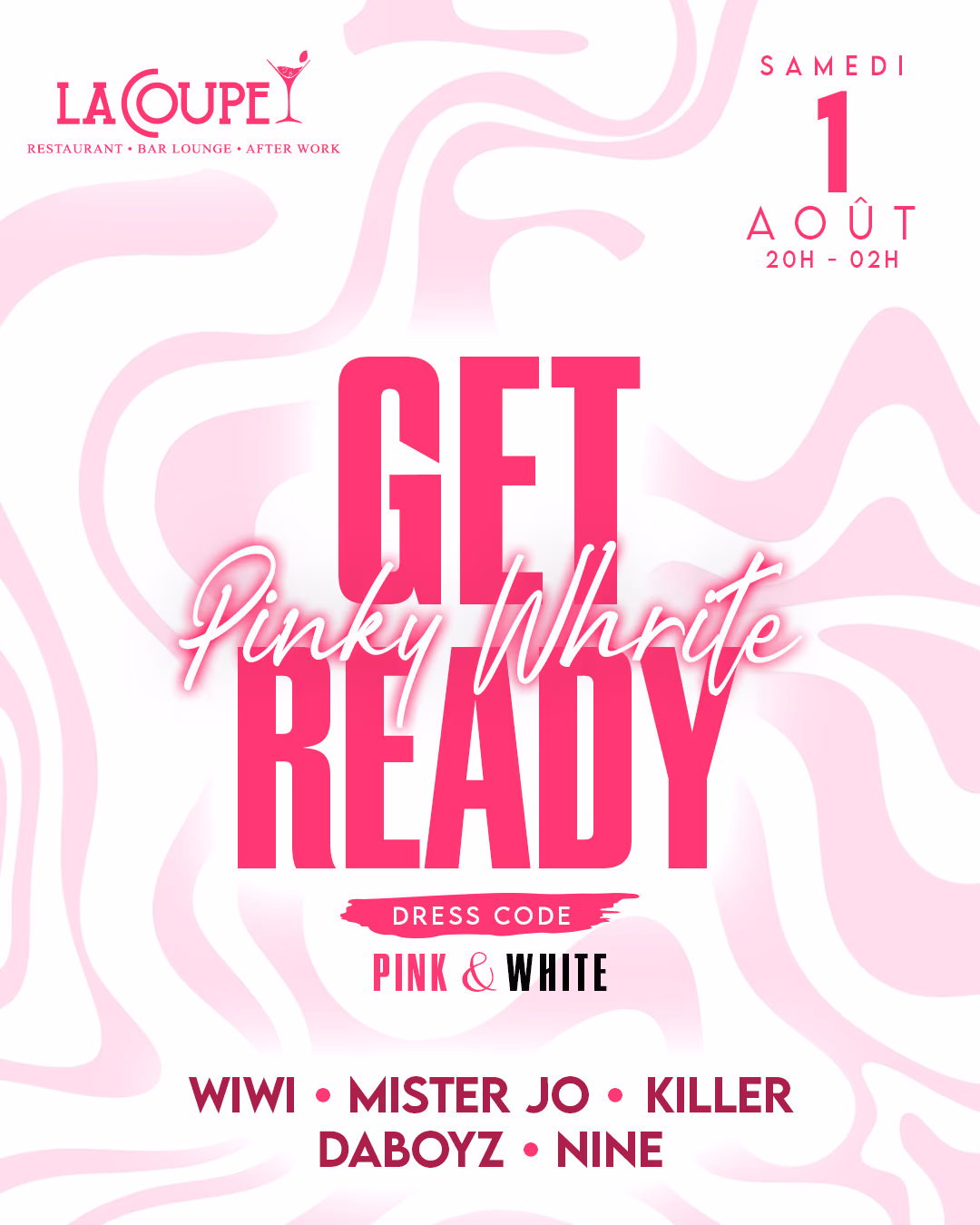 GET READY PINKY WHITE - 1 août 2026 - LA COUPE, Baie-Mahault