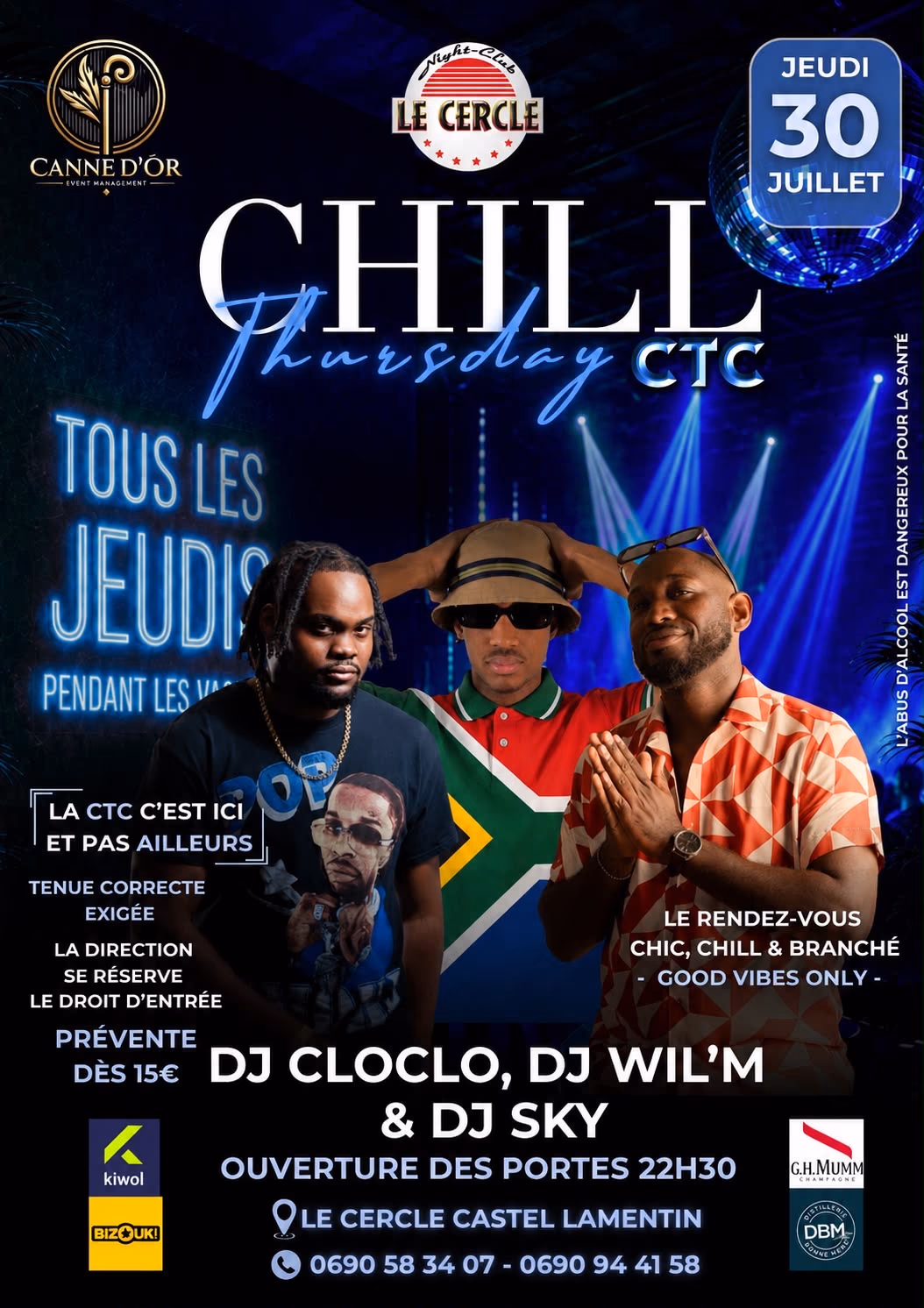 CHILL THURSDAY- CTC - 30 juillet 2026 - LE CERCLE DISCOTHÈQUE, Le Lamentin