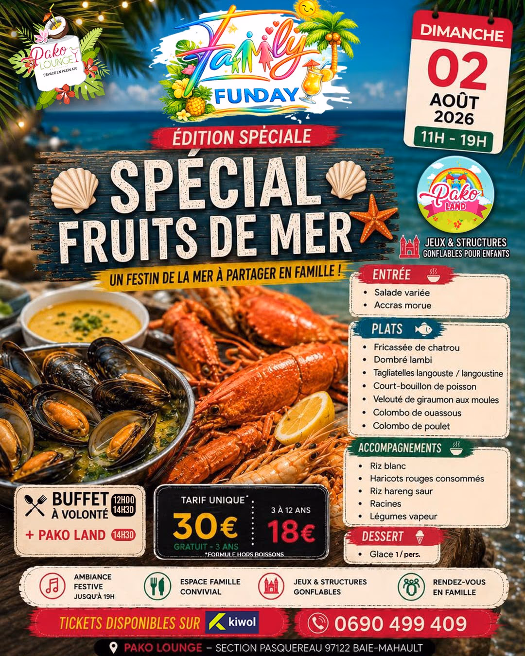 FAMILY FUNDAY - DIM 02 AOUT - 2 août 2026 - Pako Lounge, Baie-Mahault