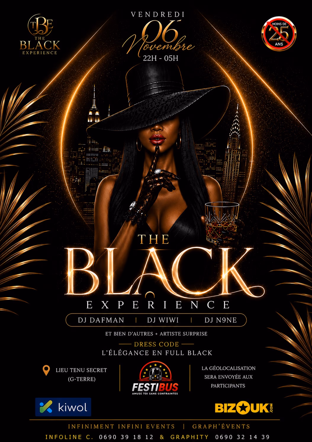 THE BLACK EXPÉRIENCE - 6 novembre 2026 - LIEU TENUE SECRET, Geolocalisation au +33 7 66 66 93 61 - Guadeloupe