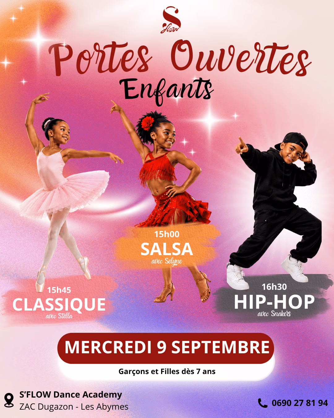 PORTES OUVERTES ENFANTS - 9 septembre 2026 - S'FLOW DANCE ACADEMY, Les Abymes
