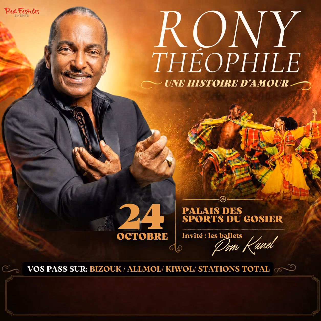 Rony Thèophile en concert, Une Histoire D’amour - 24 octobre 2026 - Palais des sports et de la culture, Guadeloupe