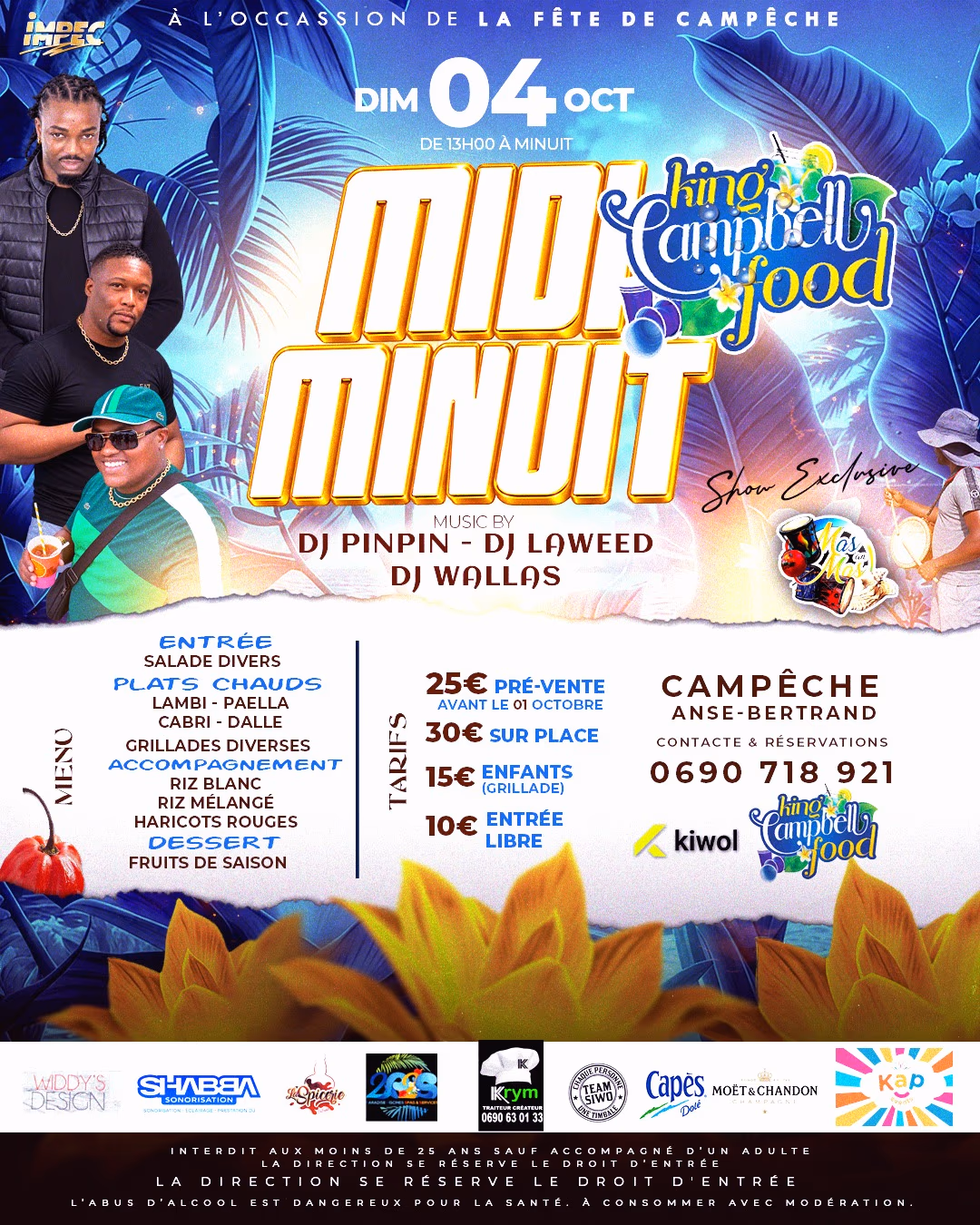 MIDI MINUIT – Campêche Food, Music & Vibes by King Campbell - 4 octobre 2026 - King CAMPBELL FOOD, Anse-Bertrand