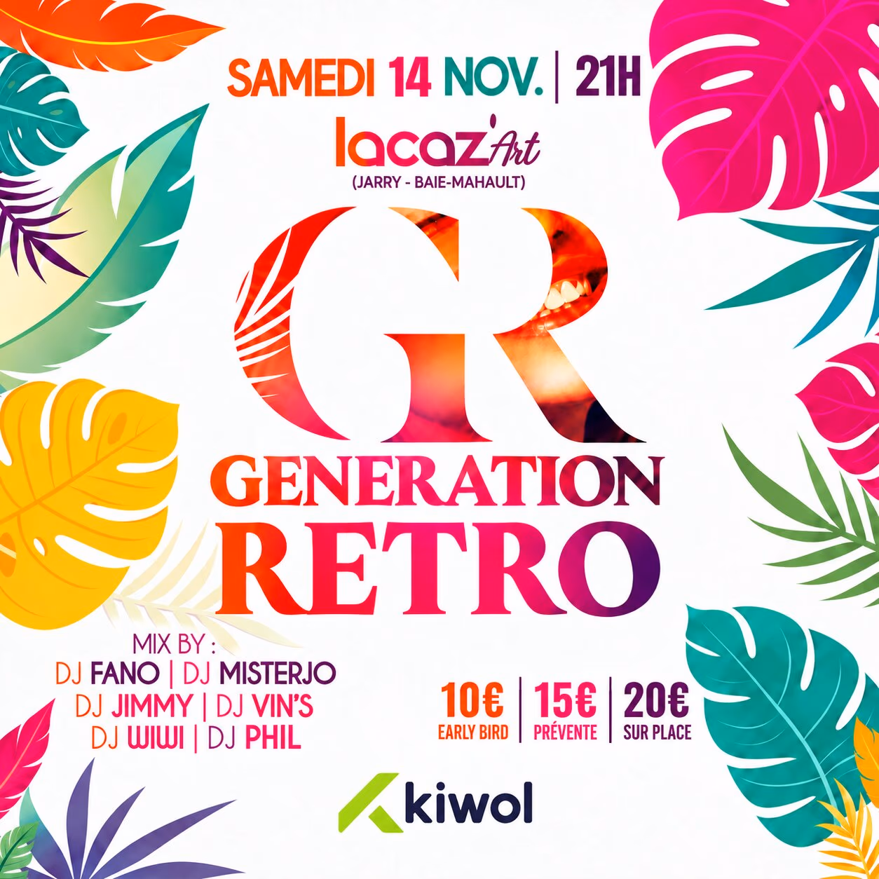 GÉNÉRATION RÉTRO - 14 novembre 2026 - LA KAR ART, Baie-Mahault