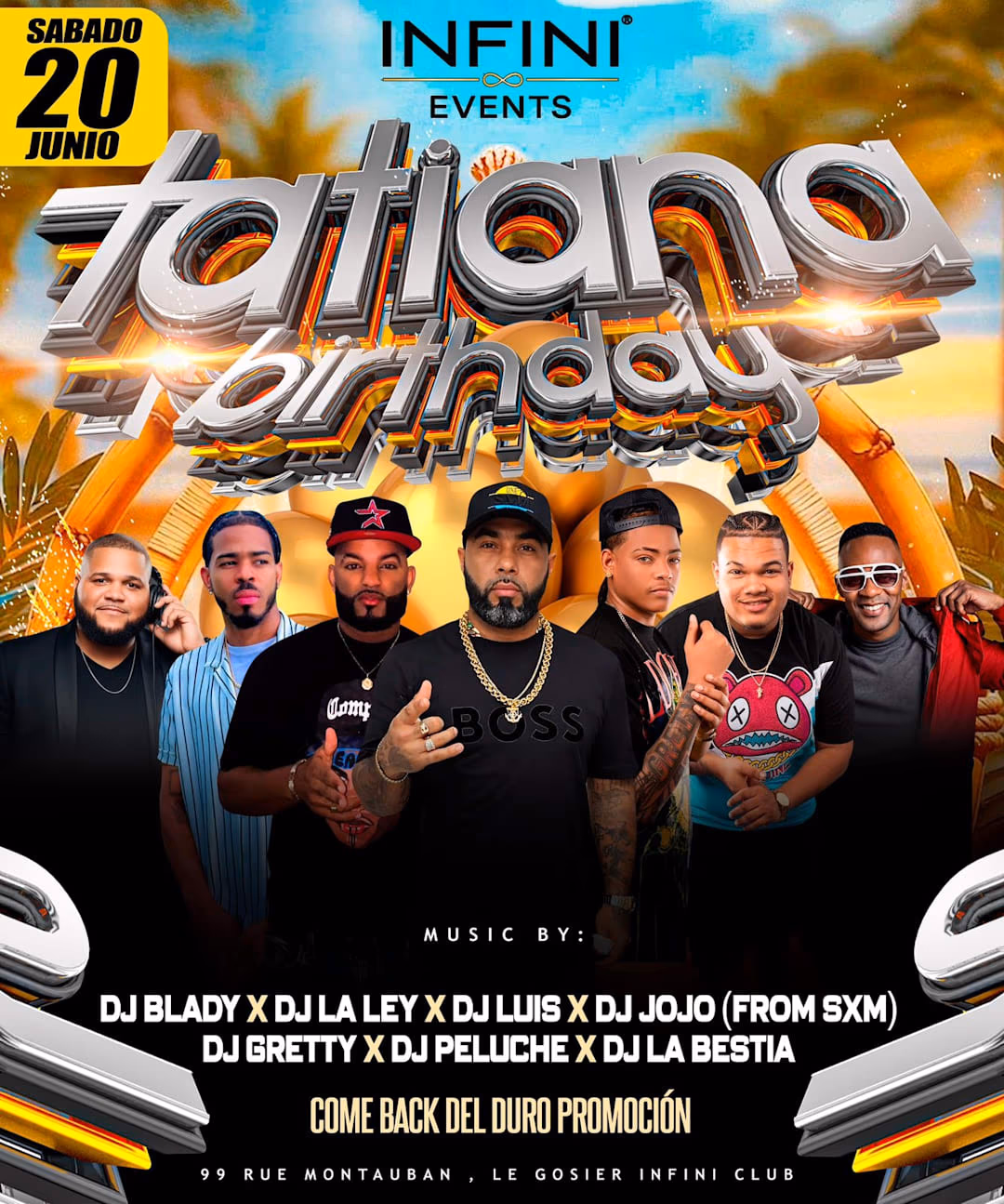 Noche Latina - Tatiana Birthday - 20 juin 2026 - Le Gosier, Le Gosier
