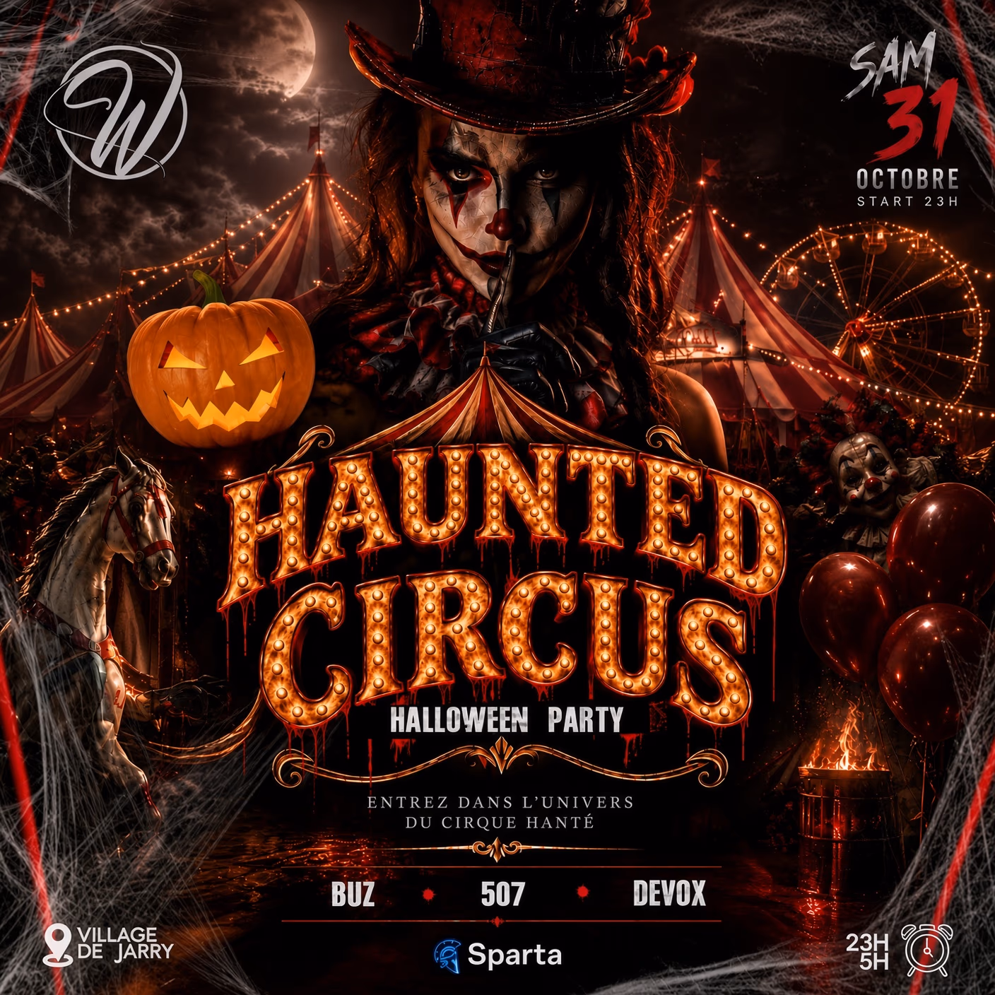 Halloween Du W Club - Haunted Circus - 31 octobre 2026